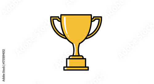 Golden Trophy Cup Award Symbol of Victory and Achievement.