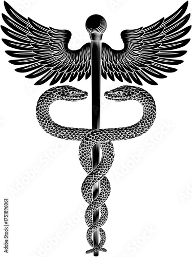 Caduceus staff of Hermes me...