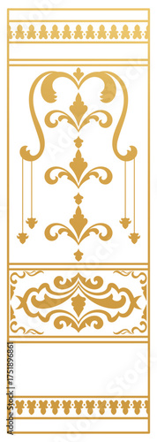 Golden book cover, vintage elements of classics