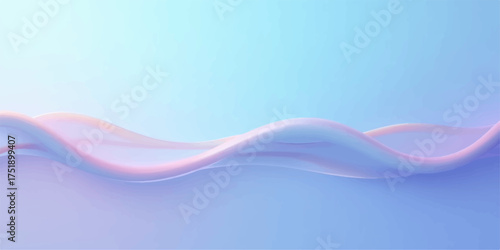 Abstract flowing wave of soft pastel colors with a gentle gradient and ethereal light