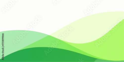Abstract flowing green waves create a modern and organic background design