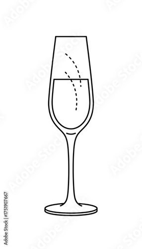 wine glass isolated on white