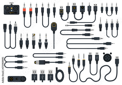 Versatile Collection of Audio and Data Cables Connectors for Every Device