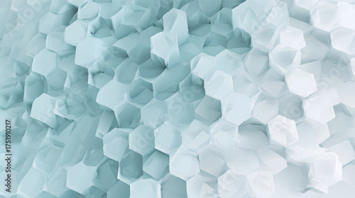 A textured surface with a geometric pattern of raised and lowered triangular shapes in a glossy light blue finish