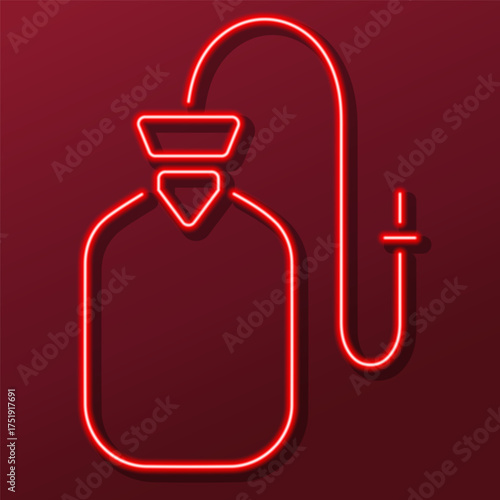 enema neon sign, colorful modern design trends on black background. Vector illustration.