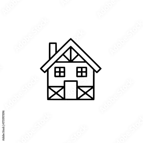 Minimalist House Icon A Simple Home Illustration for Real Estate and Construction Designs