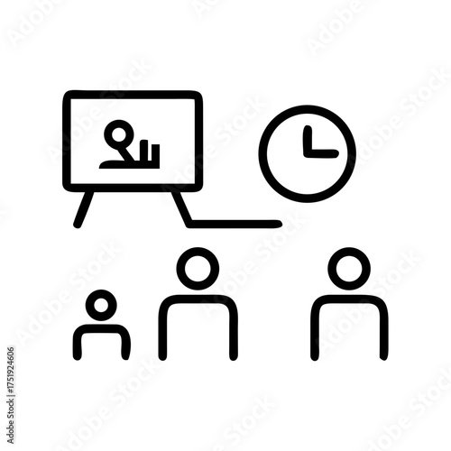 Business meeting with presentation and discussion