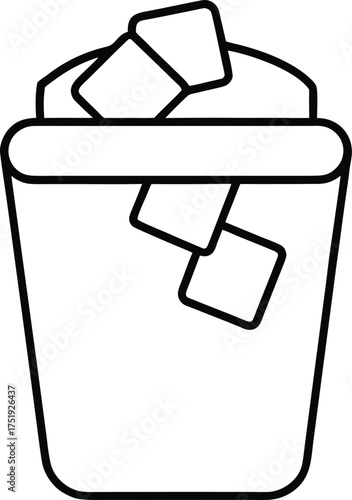 Ice Maker Line Art Illustration Transparent Background