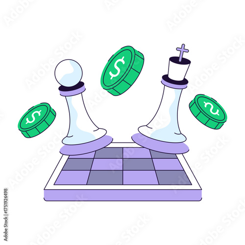 A premium download illustration of business strategy