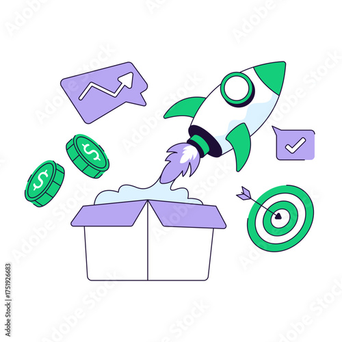 Conceptual design illustration of launch product