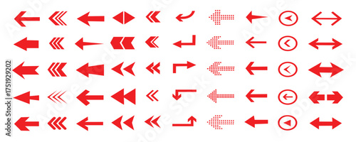 Arrow icon set, arrow icon vector. Direction symbols - vector illustration