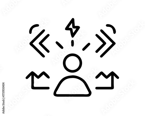 Person experiencing mental pressure and anxiety