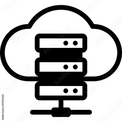 Cloud Server Vector Icon