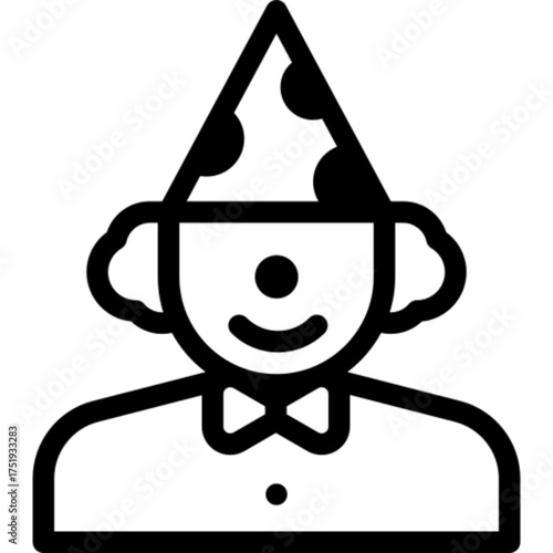 Clown Balloon Vector Icon
