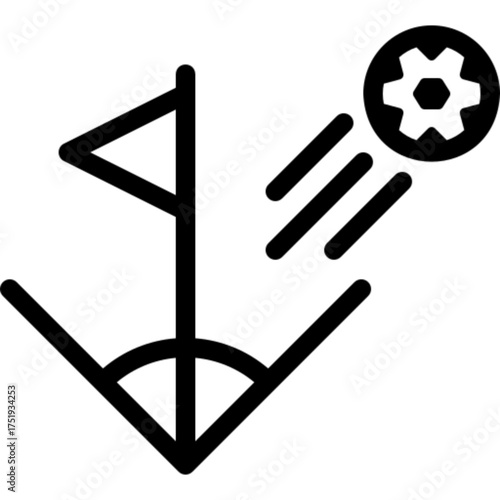 Corner Kick Vector Icon
