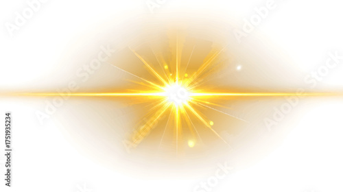 A bright, radiant burst of light with golden hues, creating a glowing effect against a white background