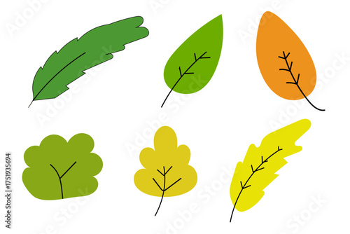 Leaf on white background vector design
