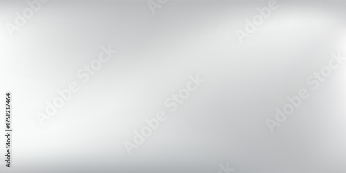 Abstract silver foil background with metal mirror texture. Chrome gradient surface with light gloss modern simple abstract art