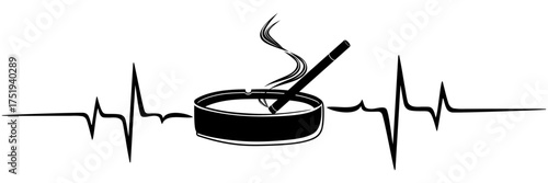 Line art for world no smoking day