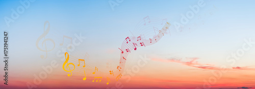 Beautiful evening sky with ...