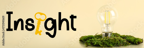 Light bulb with moss on bei...