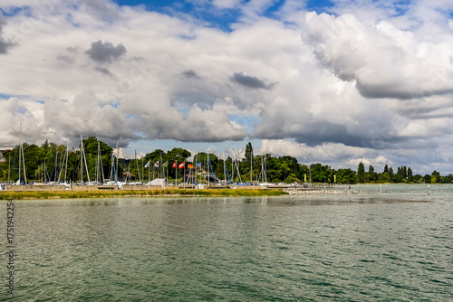 Altnau, Bodensee, Seeufer, Seerundfahrt, Hafen, Schiffe, Boote, Bootssteg, Schilf, Wasservögel, Naturschutz, Uferweg, Wanderweg, Sommer, Ostschweiz, Thurgau, Schweiz