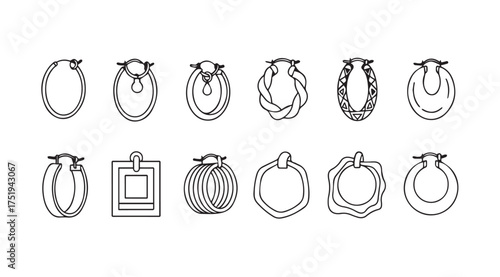 Collection of decorative drawer pulls and handles for furniture and cabinets vector