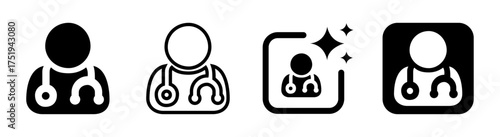 Doctor icon with transparent background in vector PNG format featuring a clean medical symbol or sign illustration ideal for healthcare apps web interfaces infographics and digital design use