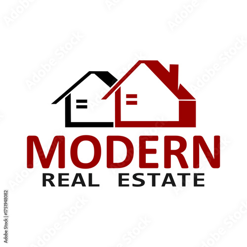 Modern and Simple Home Real Estate Vector Logo