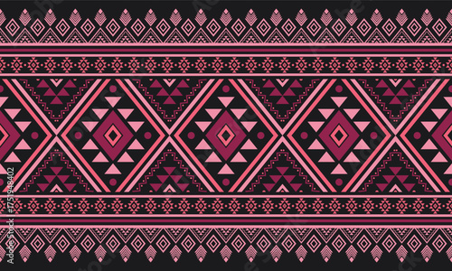 Ethnic geometric seamless pattern. ethnic pattern. Aztec pattern. Design for fabric, embroidery, batik, curtain, carpet, clothing.  vector illustration