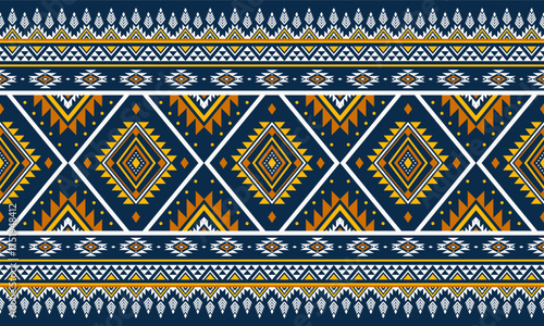 Ethnic geometric seamless pattern. ethnic pattern. Aztec pattern. Design for fabric, embroidery, batik, curtain, carpet, clothing.  vector illustration