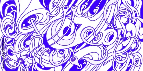 Wind blowing hand drawn doodle art with blue lines filling the paper. Creative abstract vector illustration suitable for wallpaper, drawing books, covers. Isolated on white background