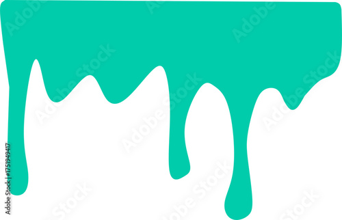 Vibrant blue dripping paint effect isolated on white background. Perfect for horror, Halloween, graffiti, or creative design projects needing bold texture.
