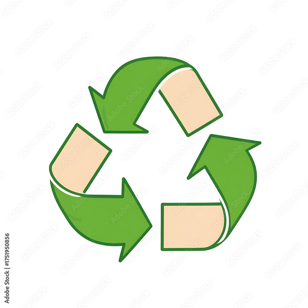 Obraz premium Go green with the recycling symbol for eco-friendly initiatives