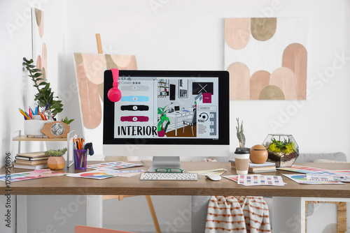 Interior designer's workpla...