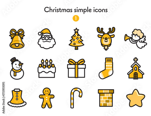 シンプルアイコン集 クリスマス