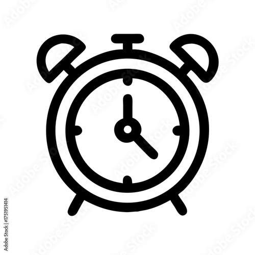 Classic alarm clock vector illustration iconic timepiece timely reminder scalable graphic design