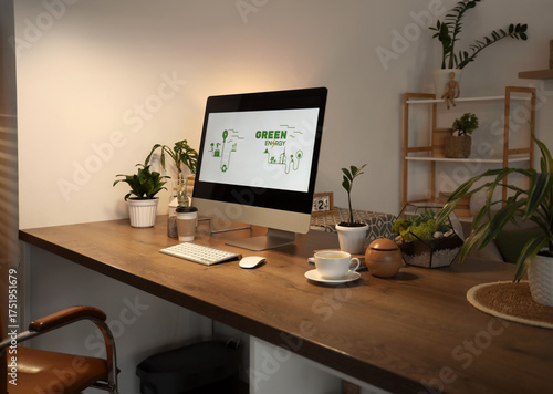 Interior of office with eng...