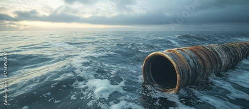 Wallpaper Mural Rusty Pipe in the Ocean Torontodigital.ca