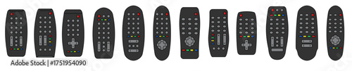 vector remote control or tv remote icons 
