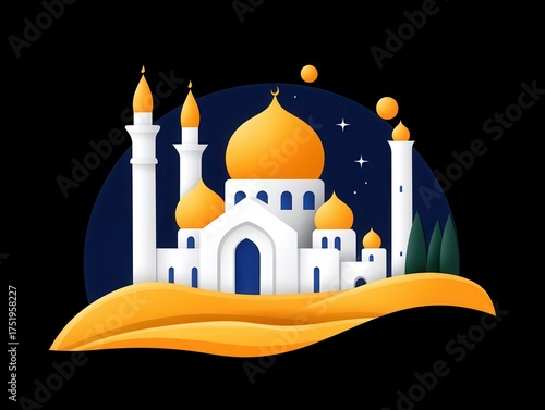 Mosque at night