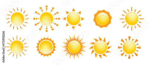sun clipart set.