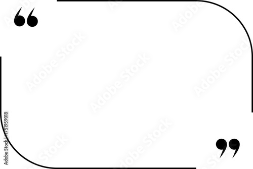 Quote box icon line style, including multicolor speech bubble frame, quotation border, chat outline, dialogue shape, and modern text message template vector.