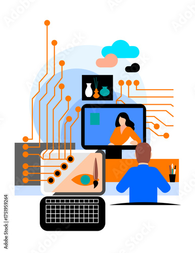 Digital and communication banner template