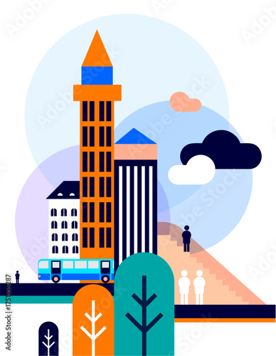 Urban and transport banner template.