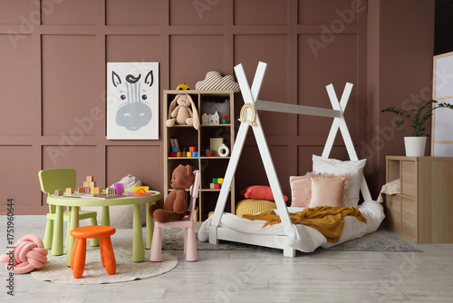 Comfortable bed, shelving u...