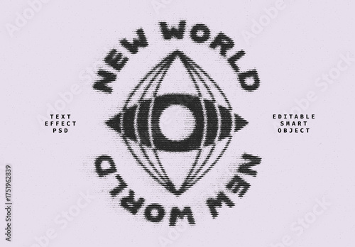 Messy Printed Halftone Text Effect