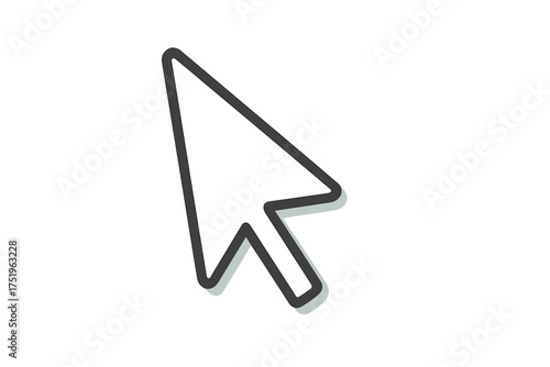 Standard computer mouse pointer used for clicking, navigation, and digital interaction on a screen interface