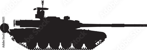 Silhouette Military Tank Vector Design