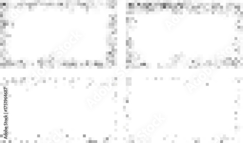 Nostalgia Pixel Overlay border frame monochrome  8 pixel colorful and monochrome overlays in and in a retro 8-bit game style